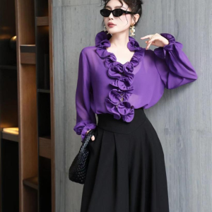 ruffle detailed blouse