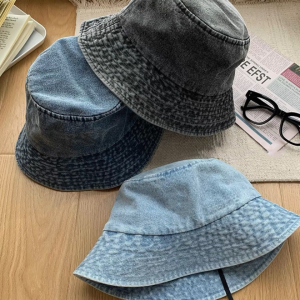 denim bucket hats